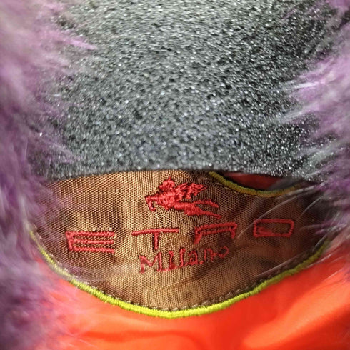 エトロ ETRO イタリア製 襟ファー ジャガードジャケット レディース  40